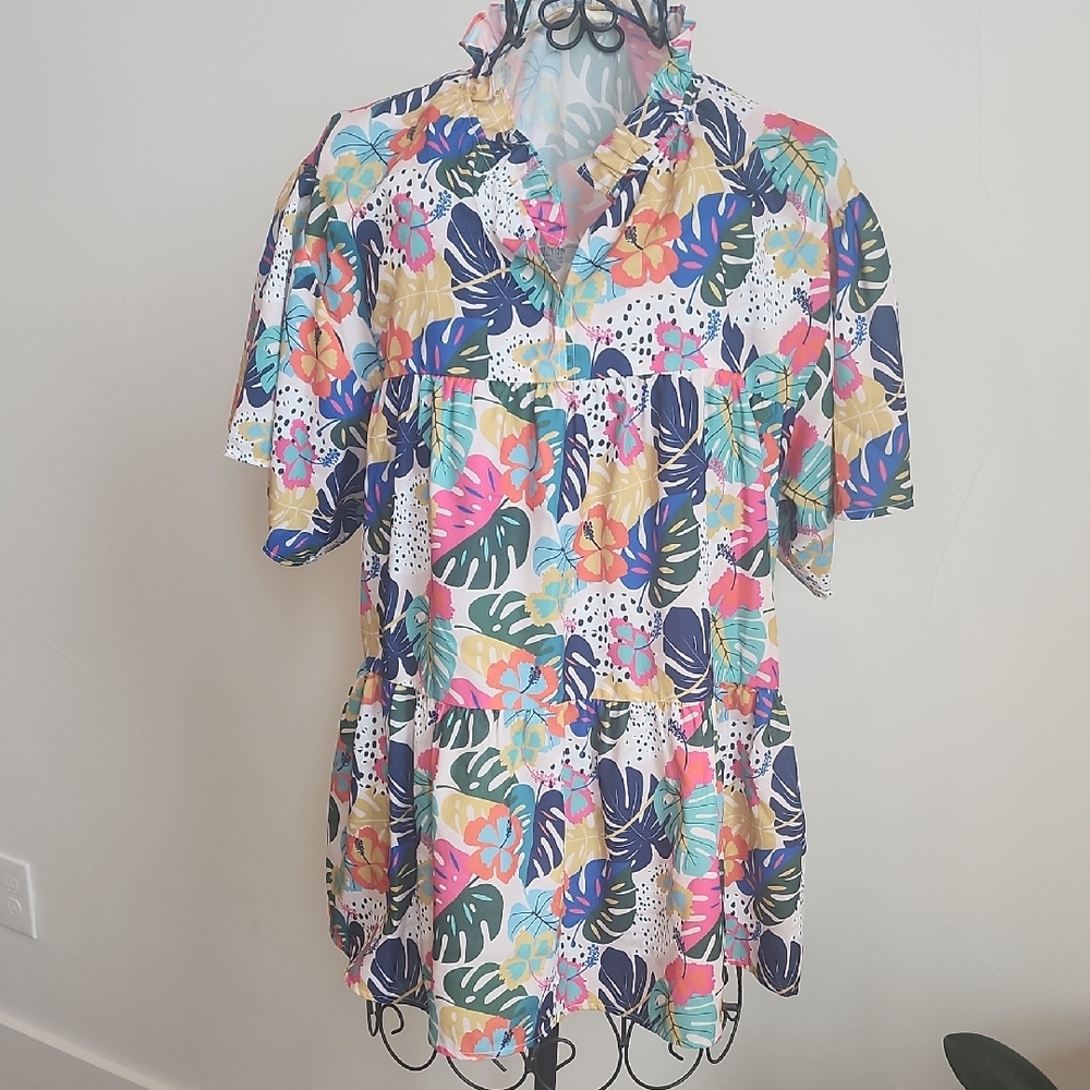 Boutique Floral Multicolor Women's Top